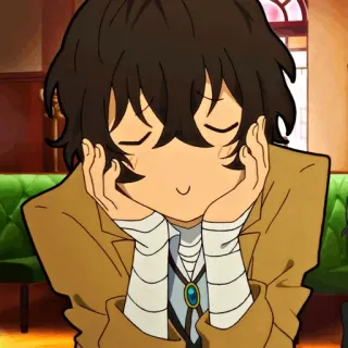 ⛓ Osamu Dazai Bungo Stray Dogs Anime, Manga, Osamu Dazai, Bungo Stray Dogs, Charakter, Cartoon, Japanische Animation whatsapp sticker