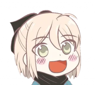 😊 Saber Alter Fate/Grand Order anime, manga, chibi, cute, fate, saber alter, fate/grand order telegram sticker
