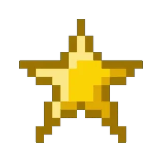 🌟 star, pixel art, golden, reward, achievement, pixelated telegram sticker