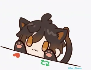 😸 kat, anime, kawaii, schattig, sticker telegram sticker