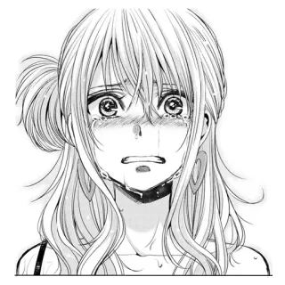 😭 Anime, Manga, Triste, Pleurs, Émotionnel, Femme, Larmes, Fille whatsapp sticker