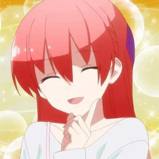❤️ Tsukasa Yuzaki TONIKAWA: Over the Moon for You Anime, Mangá, Bonito, Kawaii, Garota, Cabelo vermelho, Sorriso, Feliz whatsapp sticker