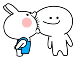 😍 Desenho animado, Coelho, Bonito, Personagem telegram sticker
