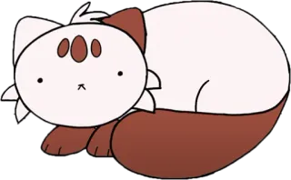 😶 cat, animal, cartoon, cute, sticker telegram sticker