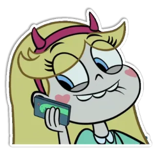 😏 Star Butterfly Star vs. the Forces of Evil การ์ตูน, อนิเมะ, แฟนตาซี, ผู้หญิง, Star Butterfly, เวทมนตร์, โทรศัพท์ telegram sticker