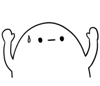 🥚 Desenho animado, Personagem, Emoção, Ansioso, Suor, Bolha, Fofo telegram sticker