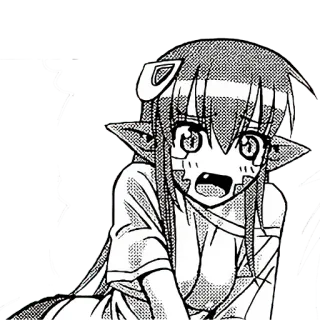 🐍 Ragazza anime, Manga, Carino, Elfo, Anime, Personaggio telegram sticker