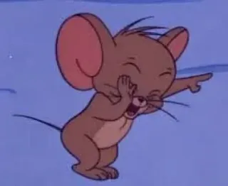🎫 Jerry Mouse Tom and Jerry Cartoon, Muis, Personage, Grappig, Meme, Lachen, TV Serie whatsapp sticker