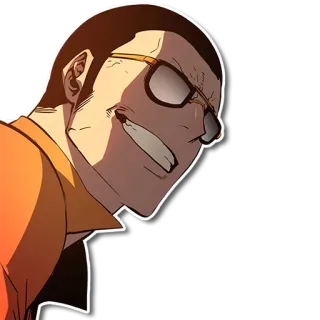 😎 angry, man, glasses, face, cartoon telegram sticker