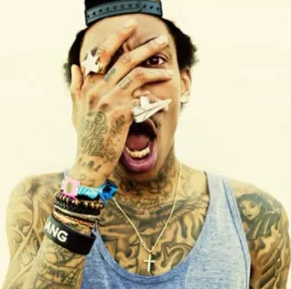 😮 Wiz Khalifa rapper, music, portrait, celebrity telegram sticker