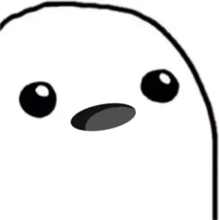 😐 Клякса, Милый, Каваий, Простой, Минималистичный whatsapp sticker