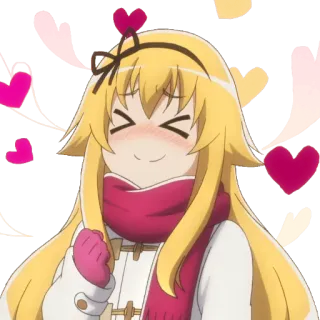 ❤ anime, hearts, cartoon, blonde, cute telegram sticker