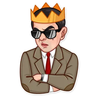 😎 Mr. Bean Mr.ビーン, コメディ, イギリス, 王冠, 漫画, 面白い telegram sticker