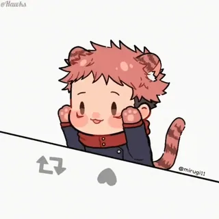 ❤️ Chibi, Gato, Fofo, Orelhas de animal, Desenho animado, Anime telegram sticker