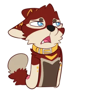 😫 Dibujo animado, Animal, Perro, Peludo, Personaje, Lindo, Ilustración telegram sticker