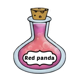 🐼 Red panda red panda, potion, animal, magic, bottle telegram sticker