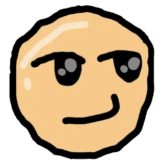 😏 smug, face, emoji, cartoon, expression telegram sticker