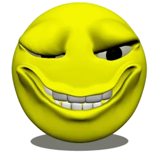 😜 表情符号, 微笑, 眨眼, 黄色, 脸, 卡通 telegram sticker