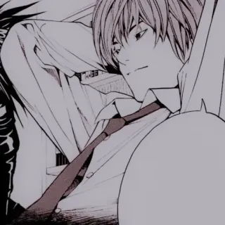 🕷 Light Yagami Death Note Anime, Manga, Death Note, Light Yagami, Fan art, Illustrazione telegram sticker