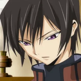 🥀 Lelouch Lamperouge Code Geass 애니메이션, 남성, 진지한, 캐릭터 telegram sticker