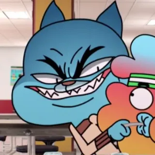 😈 Gumball Watterson The Amazing World of Gumball Cartoon, Katze, Animation, Lustig, Gumball whatsapp sticker