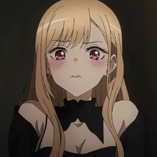 😣 Marin Kitagawa My Dress-Up Darling Anime, fille, mignon, blonde, Cosplay telegram sticker
