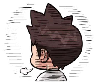😤 anime, dibujos animados, dibujo, cara, persona, cómic telegram sticker