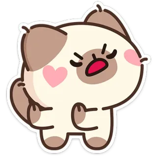 🙅‍♂️ Dessin animé, Animal, Chat, Doigt d'honneur, Offensant, Autocollant telegram sticker
