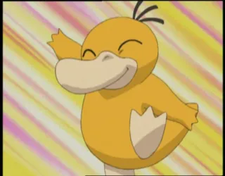 😊 Psyduck Pokemon Psyduck, Pokémon, dier, cartoon, eend telegram sticker