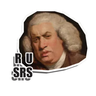 😑 RU SRS Мем, Текст, Портрет telegram sticker