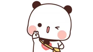 🫖 panda, mono, kawaii, saludando, oso telegram sticker