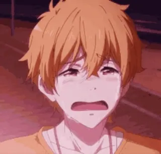 😭 Anime, Pleurs, Émotionnel, Triste, Personnage, Dessin animé telegram sticker