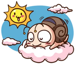 ☀ siput, awan, matahari, imut, kawaii, kartun whatsapp sticker