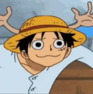 ☺️ Monkey D. Luffy One Piece луффи, ван пис, аниме, мультфильм, смешной telegram sticker