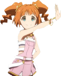 😀 ragazza anime, cartone animato, personaggio, illustrazione, kawaii, carino telegram sticker