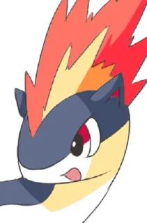 😃 Quilava 宝可梦, 电子游戏, 角色, 火属性, 最初的伙伴, 怪物, 动漫 telegram sticker