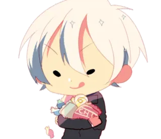 ☄ Anime, Chibi, Mignon, Personnage, Art numérique, Kawaii, Manga telegram sticker
