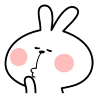 😚 konijn, konijntje, schattig, cartoon, dier telegram sticker