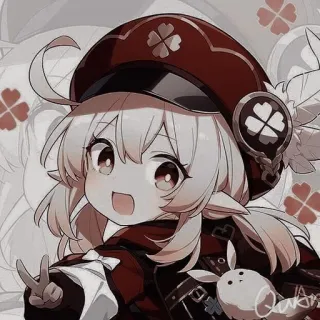 🤠 Klee Genshin Impact Anime, Klee, Genshin Impact, Personaggio videogioco, Carino, Kawaii, Cartone animato telegram sticker