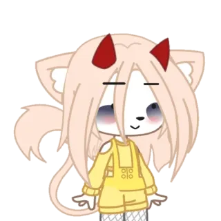 🥲 Desenho animado, Anime, Gacha, Gato, Kawaii telegram sticker
