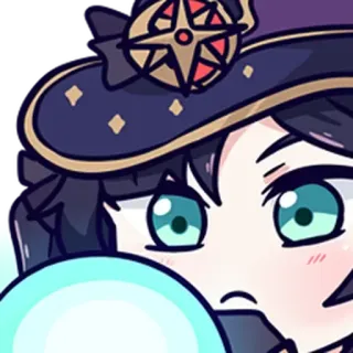 👀 Mona Genshin Impact อนิเมะ, สติกเกอร์, เกม, นักเวทย์, ผู้หญิง, น่ารัก, การ์ตูน telegram sticker