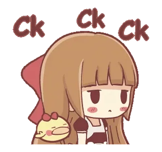 🍞 ck ck ck Аниме, Милый, Мультфильм, Персонаж, Девушка telegram sticker