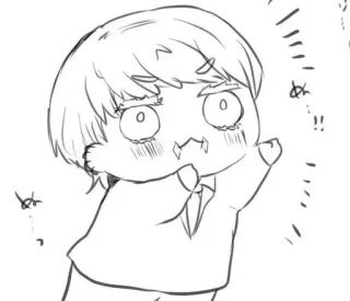 🌟 め anime, manga, chibi, sketch, cute, drawing telegram sticker