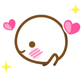 😍 fofo, kawaii, adesivo, coração, personagem, blob whatsapp sticker