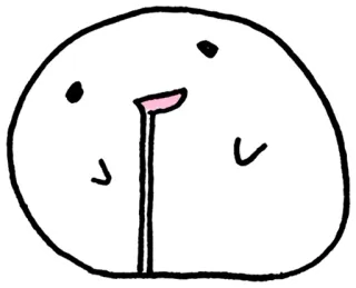 🤤 Blob, Мультик, Милый, Кавай, Простой, Персонаж whatsapp sticker