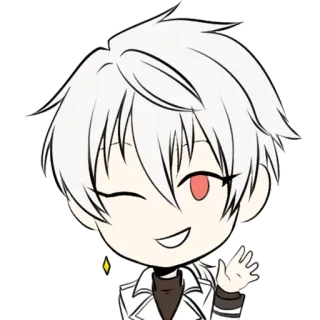 ✋ Anime, Chibi, Charakter, Süß, Winken, Zwinkern telegram sticker