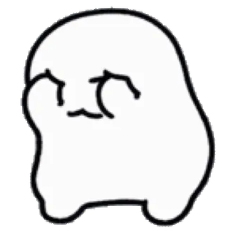 💬 Блоб, Мультик, Милый, Персонаж, Простой whatsapp sticker