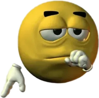 😠 Emoji, Żółty, Myślenie, Znudzony, Wyraz telegram sticker