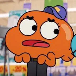 😟 Darwin Watterson The Amazing World of Gumball Kartun, Ikan, Animasi, Karakter, Oranye, Gumball whatsapp sticker