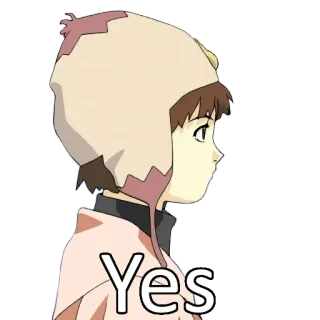 🧔 Yes Animé, Garçon, Oui, Affirmatif whatsapp sticker